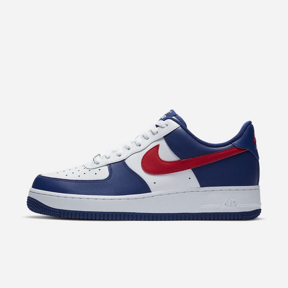 Sneakers Nike Air Force 1 '07 Blanche 2367-804 White/Deep Royal/University Red Homme | YHF-32148091